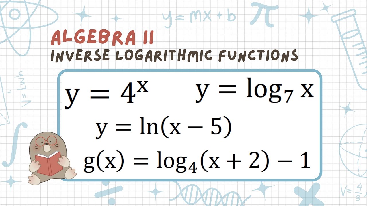 Finding the Inverse of Logarithmic Functions | Algebra II - YouTube