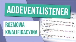 miniatura video o tytule: addEventListener - Zadanie z JavaScript