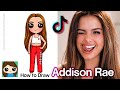 How to Draw Addison Rae | Tik Tok Star 🤩