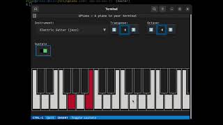 UPiano: a piano in your terminal - demo