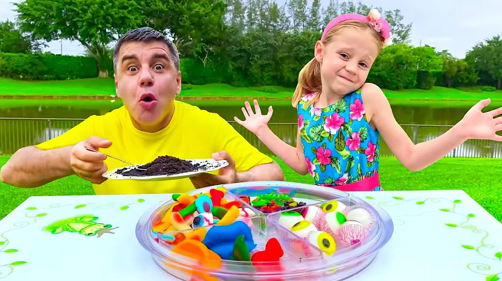 Nastya prepared unusual sweets for dad