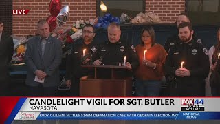Candlelight vigil held for Navasota Police Sgt. Mark Butler