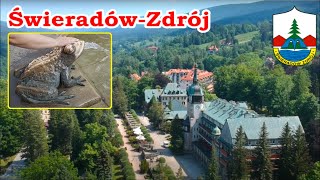 Świeradów Zdrój uzdrowisko w województwie dolnośląskim; m in dom zdrojowy, hala spacerowa