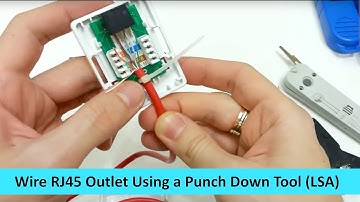 How to Wire an RJ45 Wall Outlet Using a Punch Down Tool (LSA Tool Tutorial)