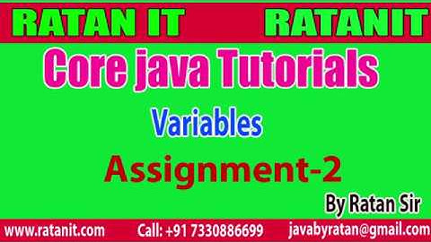 core java tutorials || Variables Assignment-2 || By Ratan Sir