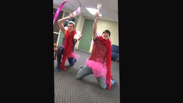 Phi Beta Lambda "Singing Valentine" carnation drive. Money goes towards charity!