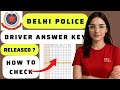 delhi police driver answer key 2025 | delhi police driver solution key 2025