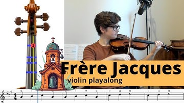 Frere Jacques (Are You Sleeping) violin play-along
