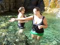 Dunking in Denny Creek Falls