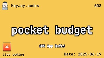 Building a budgeting app using SwiftData and SwiftUI | PocketBudget Build | Live Coding