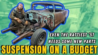 CHEAPER THAN REBUILDING - Tubular Control Arms AND Slotted Disc Brakes!  Worlds Worst 1957 Chevy