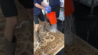 Bucket Drop on a Beige Synthetic Rug | Suffolk County