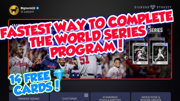 FASTEST WAY TO COMPLETE WORLD SERIES PROGRAM IN MLB THE SHOW 21 DIAMOND DYNASTY ALL OFFLINE