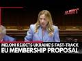 Meloni Slams EU Double Standards As Ukraine's Membership Push Accelerates | ALERT News