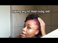 Dyeing my 4C hair👩‍🦱, INECTO ruby red l South African youtuber