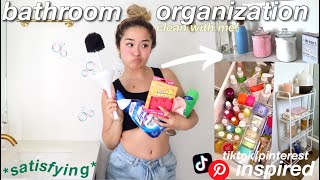 EXTREME BATHROOM ORGANIZATION + CLEANING *watch this for motivation*