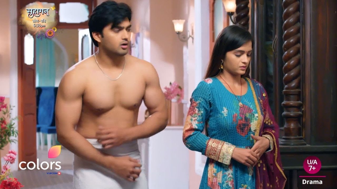 Suhaagan EP 327 Promo: Krish Ko Bina Kapdo Me Dekh Bindiya Ko Aayi Sharam, Bindiya Krish Ki Ladai