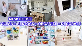 NEW HOUSE CLEAN WITH ME + ORGANIZE + HOUSE RESTOCK RESET | CLEANING MOTIVATION JAMIE'S JOURNEY