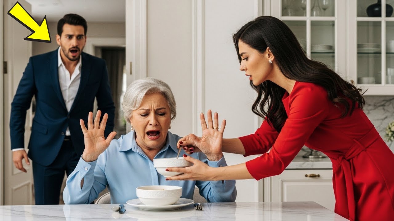 Milyonerin annesi yalvardı: “Bunu yemek istemiyorum” — Oğlu aniden geldi ve eşiyle bunu yaptı