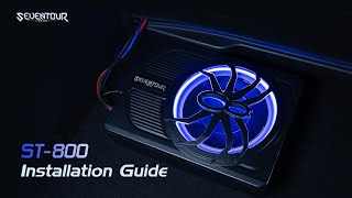 Seventour ST-800 Under Seat Powered Car Subwoofer Installation Guide