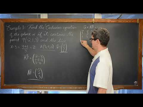 Video: How To Write The Equation Of A Plane Through A Point And A Line