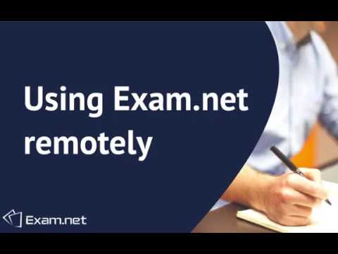 Using Exam.net remotely (English)