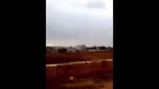 Russian missile, filmed over the province of Idlib
