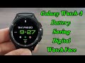 Samsung Galaxy Watch 4 Digital Battery Saving Watch Face