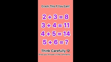 🧠 Can You Solve This Math Puzzle? | 2+3=8, 3+4=11… | Kainat Quest