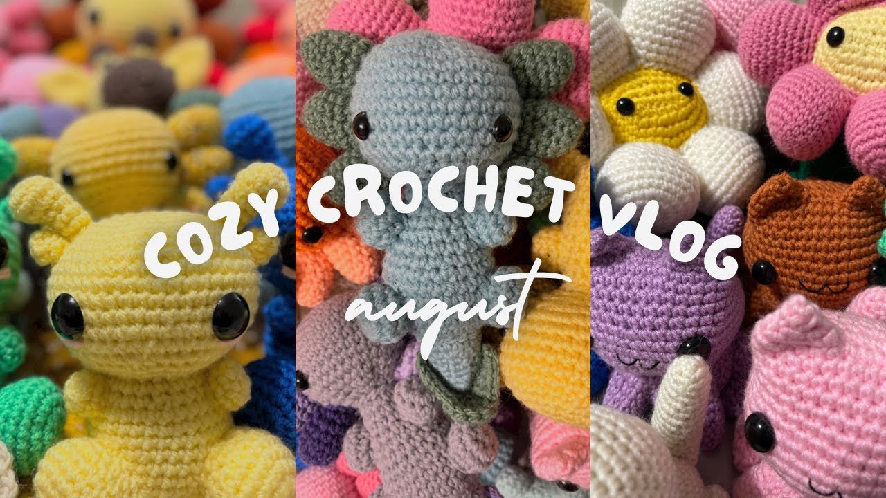 cozy crochet vlog 🧶 axolotl prepping, pattern designing, and what i ...
