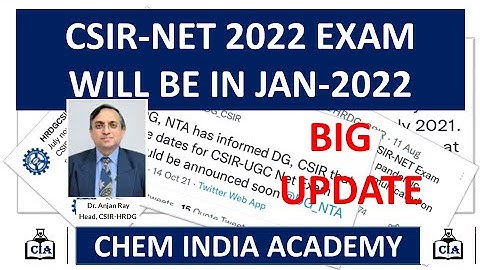 THREE CSIR-NET EXAMS in 2022||Big Update form CSIR HEAD||CSIR-NET-will held in JAN-2022#CISR update