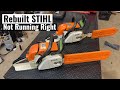 Rebuilt stihl chainsaw not running well  straight gassed 2 stroke fixed