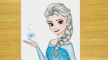 How to draw Disney Elsa | Easy Drawing Tutorial For Beginners | Step by step | Frozen