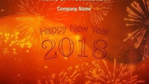 Fireworks on New Year PowerPoint Template Backgrounds - DigitalOfficePro #00782