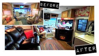 BEFORE \& AFTER RV RENNOVATION - ONE YEAR COMPARISON 2003 Winnebago Itasca Sunrise