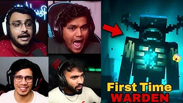 Indian gamers react to DEFEATING the WARDEN for the First Time 😱 | MINECRAFT |