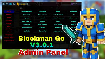 Blockman Go Admin Panel 3.0.1 latest version download with g cube 