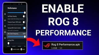 Enable Snapdragon Rog Performance | Max FPS Fix Lag - No Root