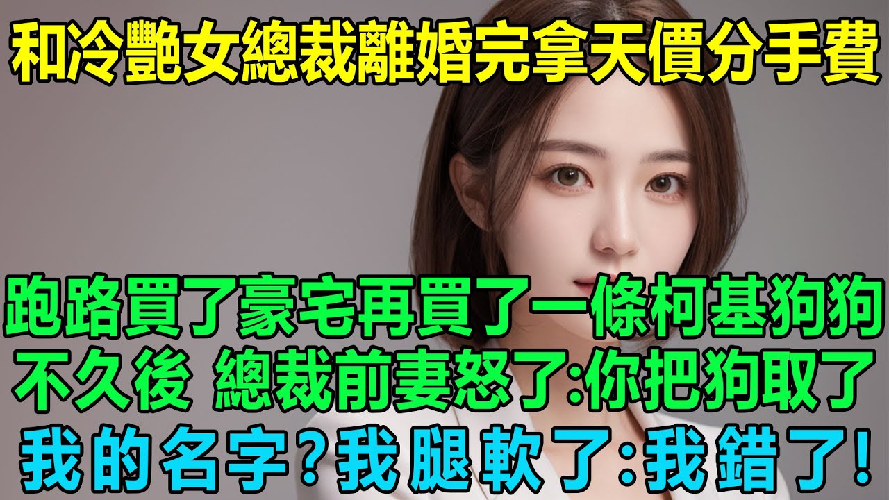 和冷艷女總裁剛離婚完拿著天價分手費跑路買了豪宅再買了一條柯基狗狗，不久後，總裁前妻怒了：你把狗取了我的名字？我腿軟了：我錯了！