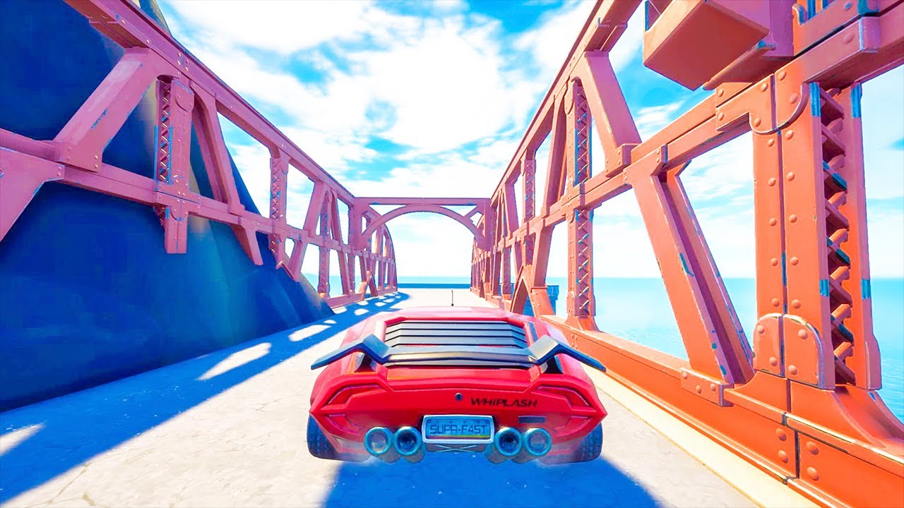 Fortnite Chapter 2 Creative: Fyre And Brimstone Car Racing Drift Map Full Gameplay No Commentary