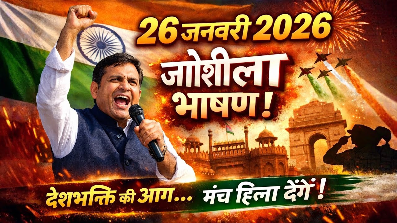 26 January 2026 Special | शहीदों की कुर्बानी पर सबसे जोशीला भाषण देशभक्ति से भरी पंक्तियां 🇮🇳🔥