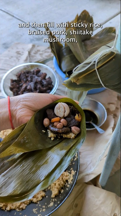 粽子😋 Sticky Rice Dumplings 💚 #dragonboatfestival #hokkien #food