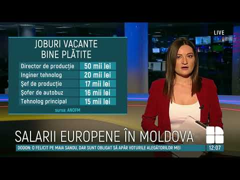 Top cele mai bine plătite locuri de muncă vacante în Moldova