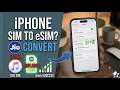 how to convert sim to esim jio on iphone