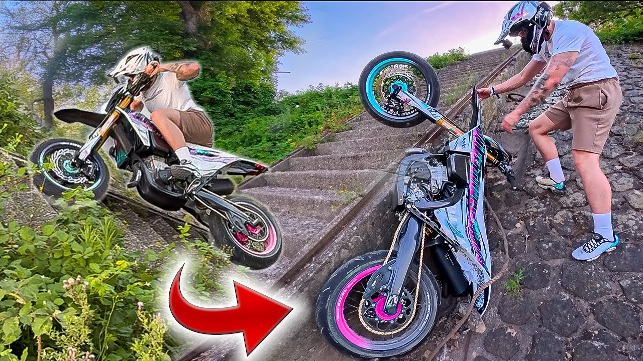 BIKE ZERSTÖRT?! | TREPPE RUNTERGEFALLEN