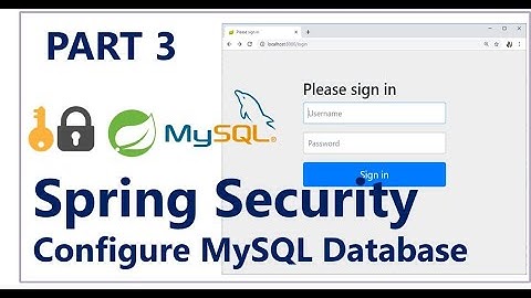 Part 3 - Configure MySQL Database