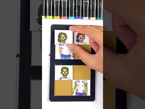 Sprunki OC Seventeen Numberblocks Cardboard Piece Putting In the Right Box Easy Game #sprunki #art