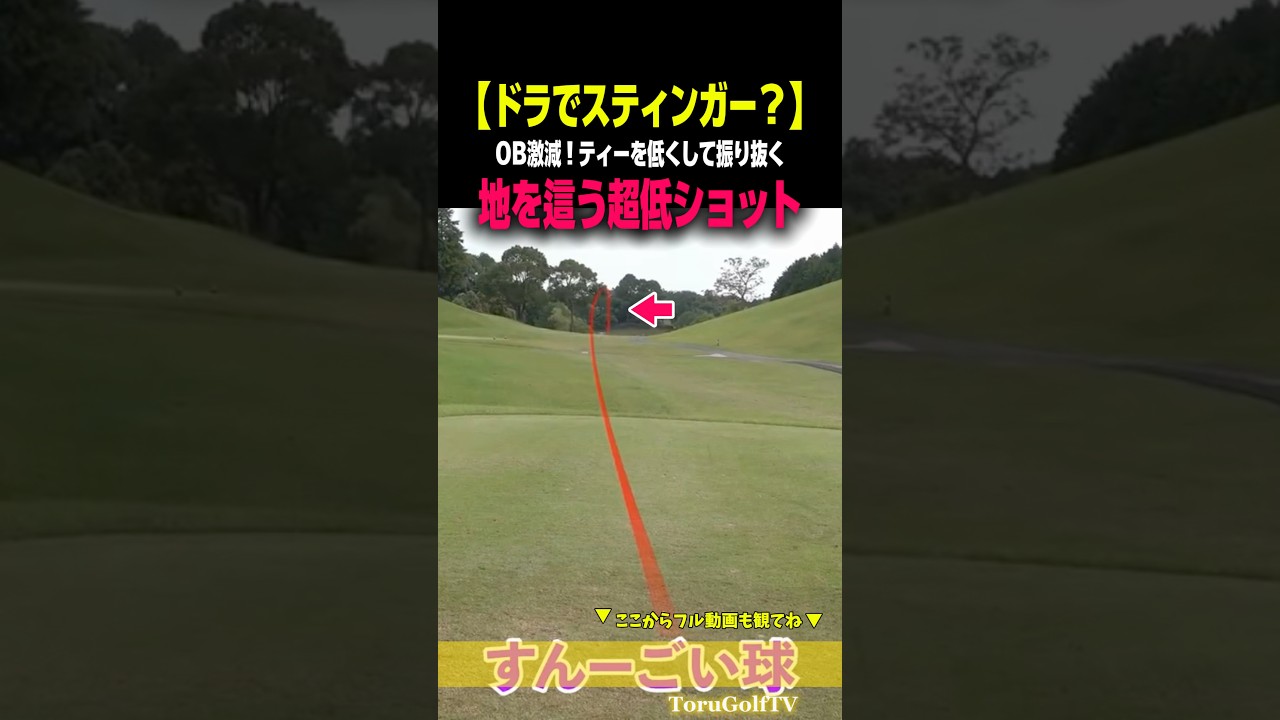 【低空ショット】狭いホールではティーを低くしてボールを早く着地させる［宗光徹］