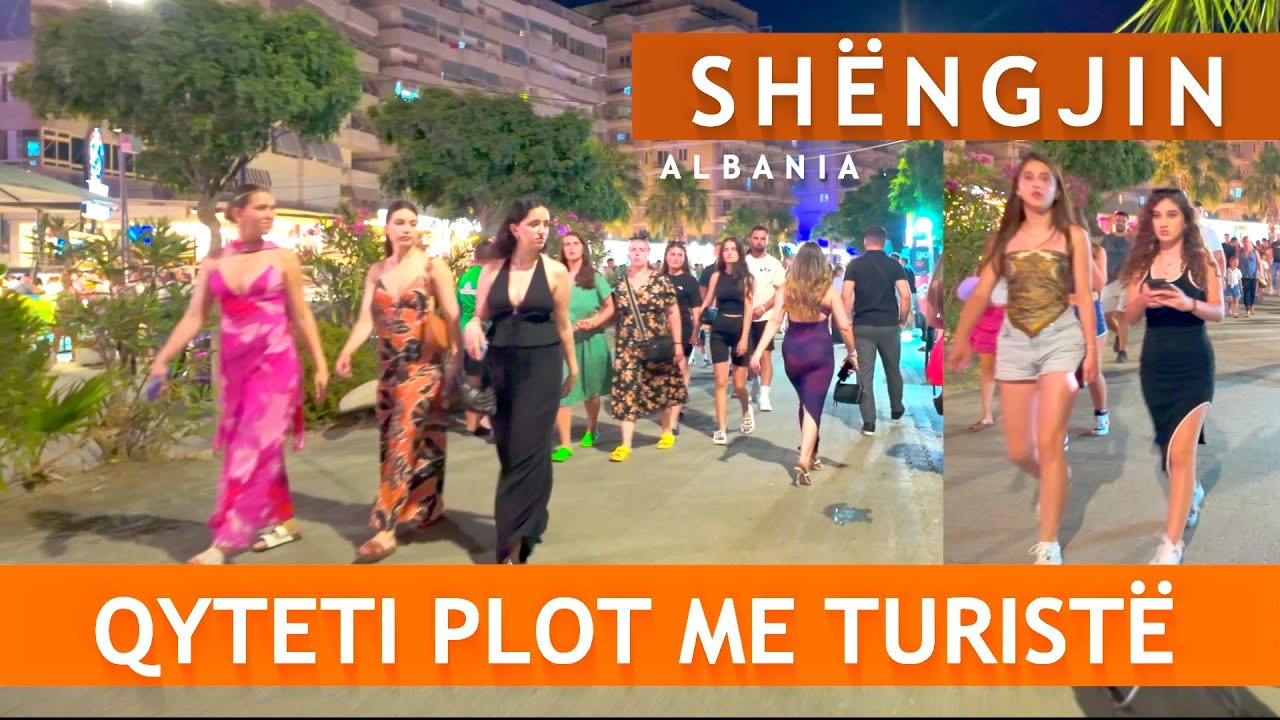 SHËNGJIN ALBANIA 2025🏝️ SUMMER SEASON SHENGJIN ALBANIA 🍹⛱️ [VLOG 4K HDR]