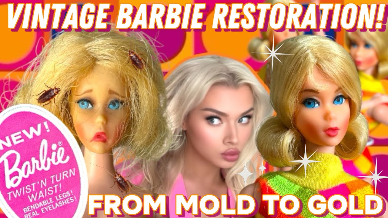 VINTAGE BARBIE RESTORATION! TWIST N TURN MARLO FLIP BARBIE! HOW TO STYLE VINTAGE BARBIE HAIR + MORE!